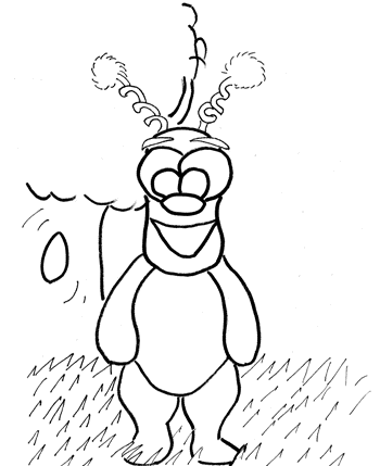 free alien coloring page - great kids activity