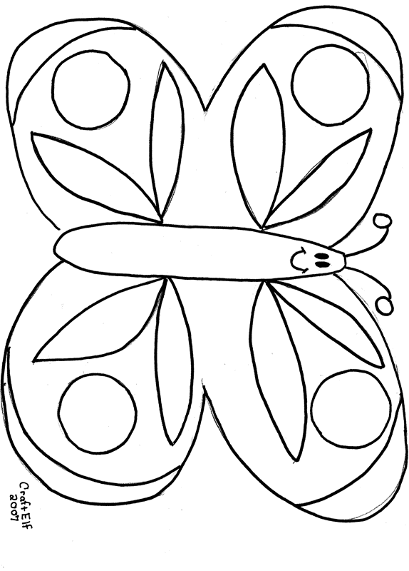 Free Big Butterfly coloring page - fun kids activity