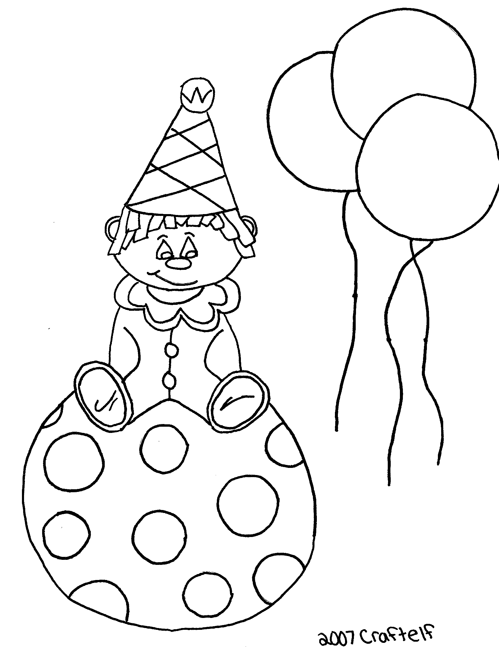 Free Clown Coloring page
