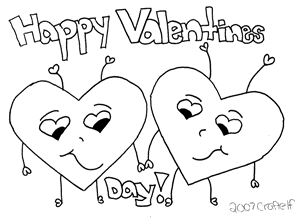 Cute Valentines  Coloring Pages on Valentine S Day   St  Patrick S Day Coloring Pages