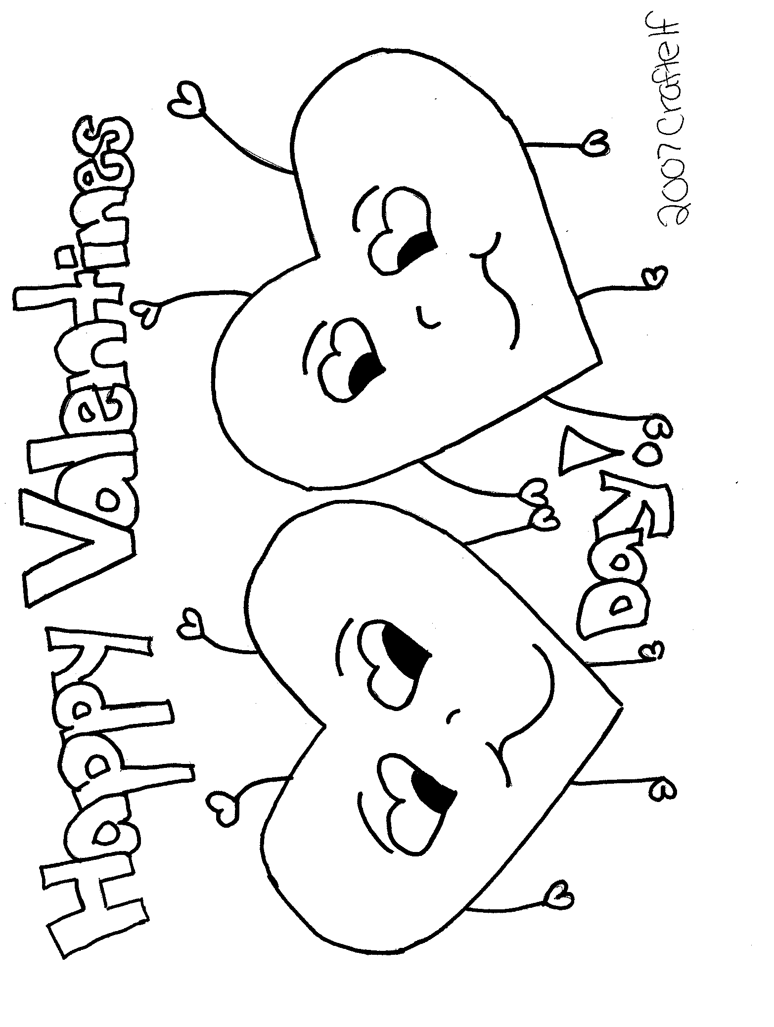 Valentine coloring page