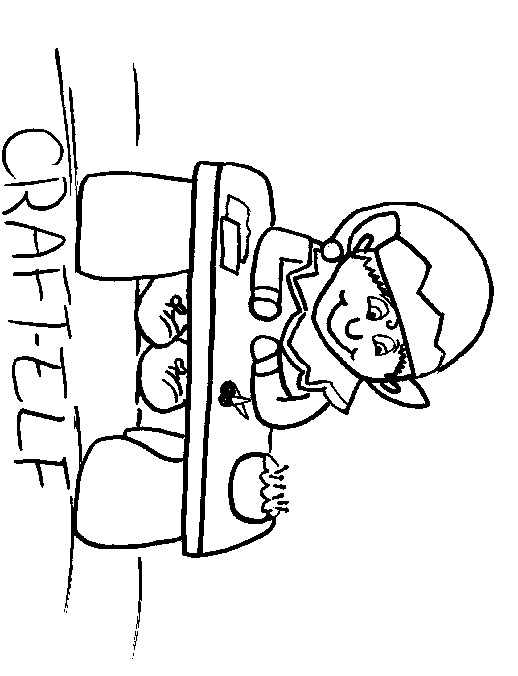 Free coloring page of "the Craft Elf"