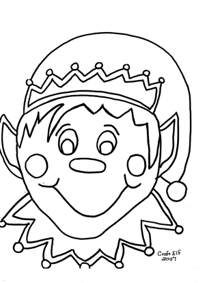 Christmas elf coloring page - fun kids activity