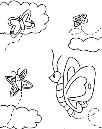 Free Butterfly coloring pages and crafts