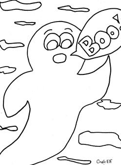 Free Halloween Ghost coloring page
