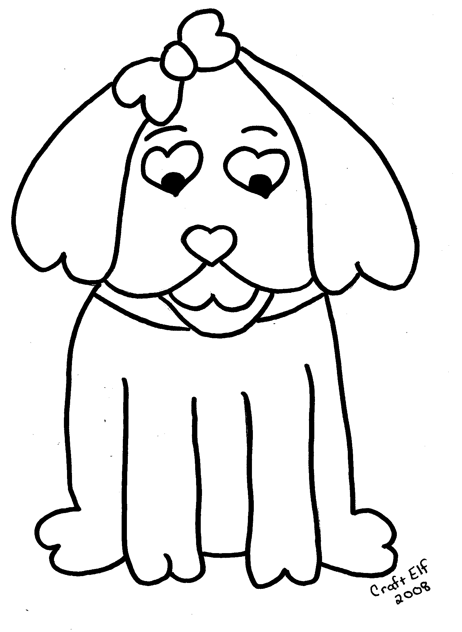 free dog coloring page - great family activity
