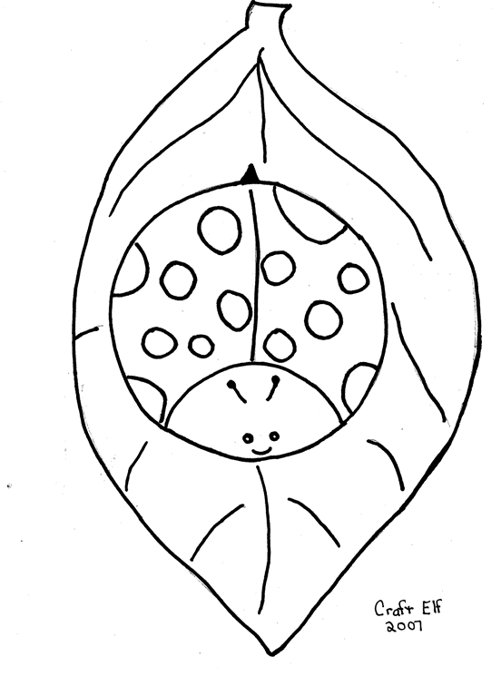 Free Lady bug coloring page