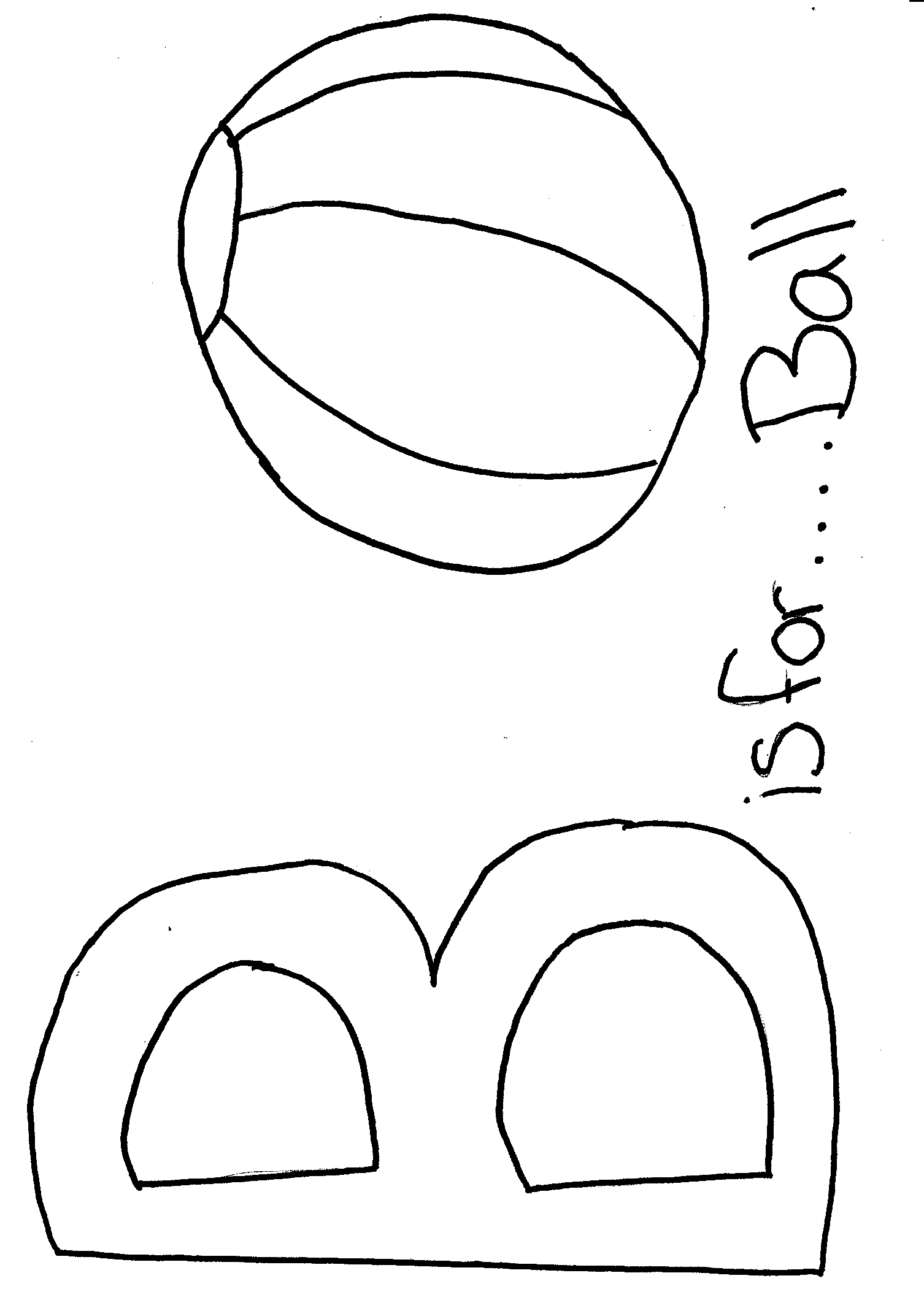 Free Alphabet coloring page Letter B