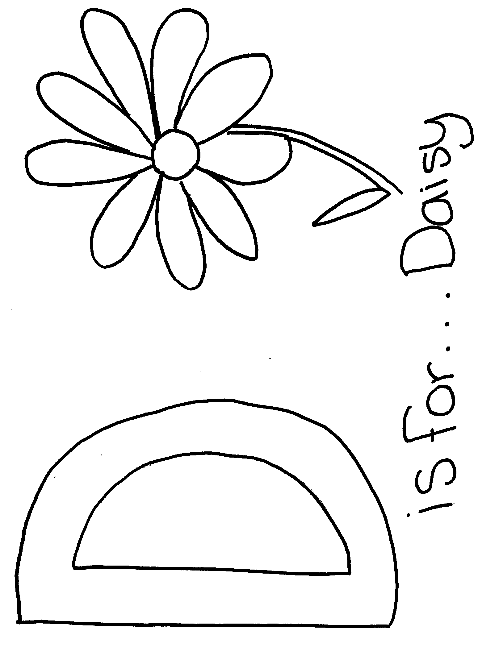 Letter D Alphabet coloring page