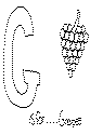 free coloring page G is for grapes