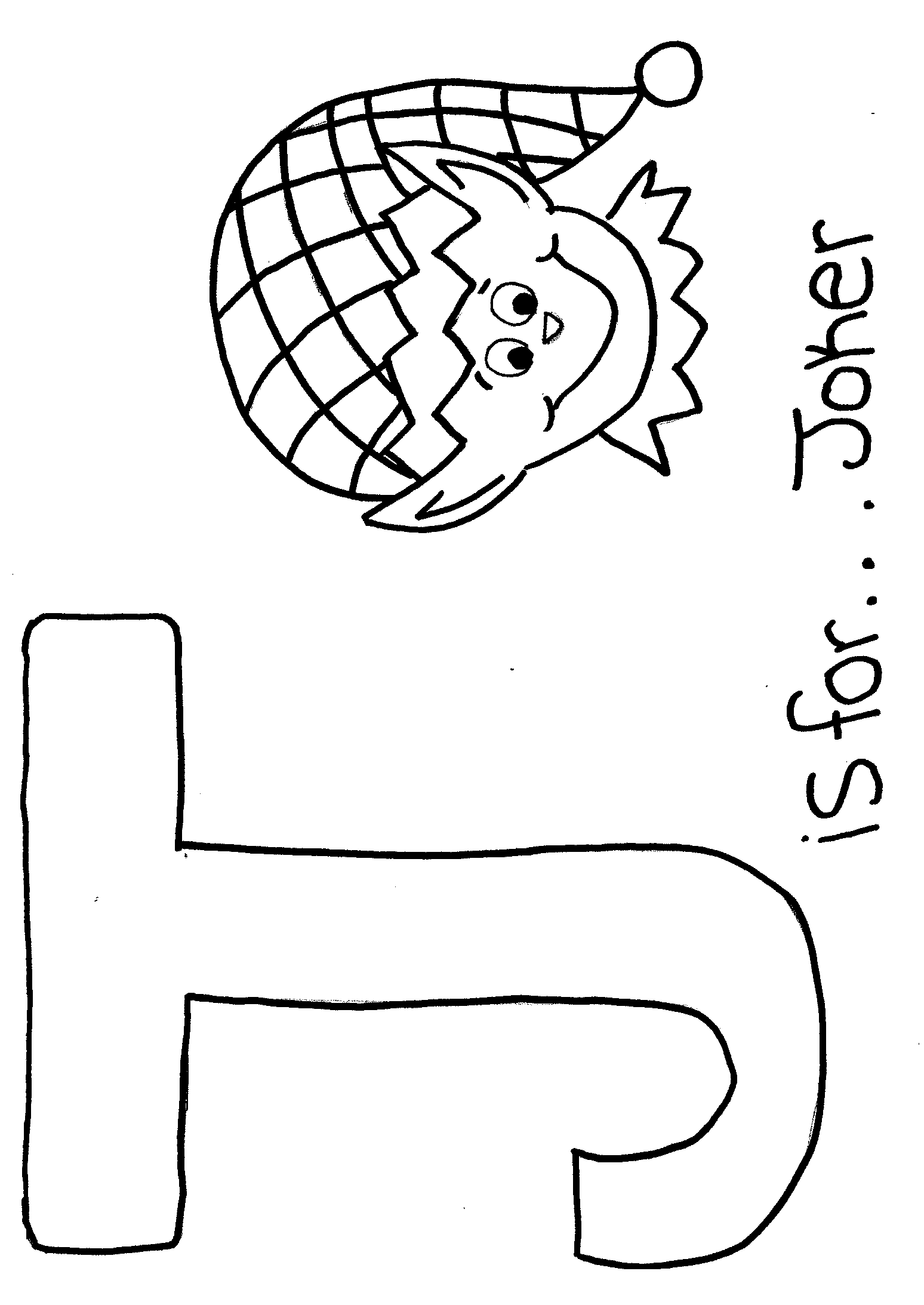 Free Alphabet coloring page letter J