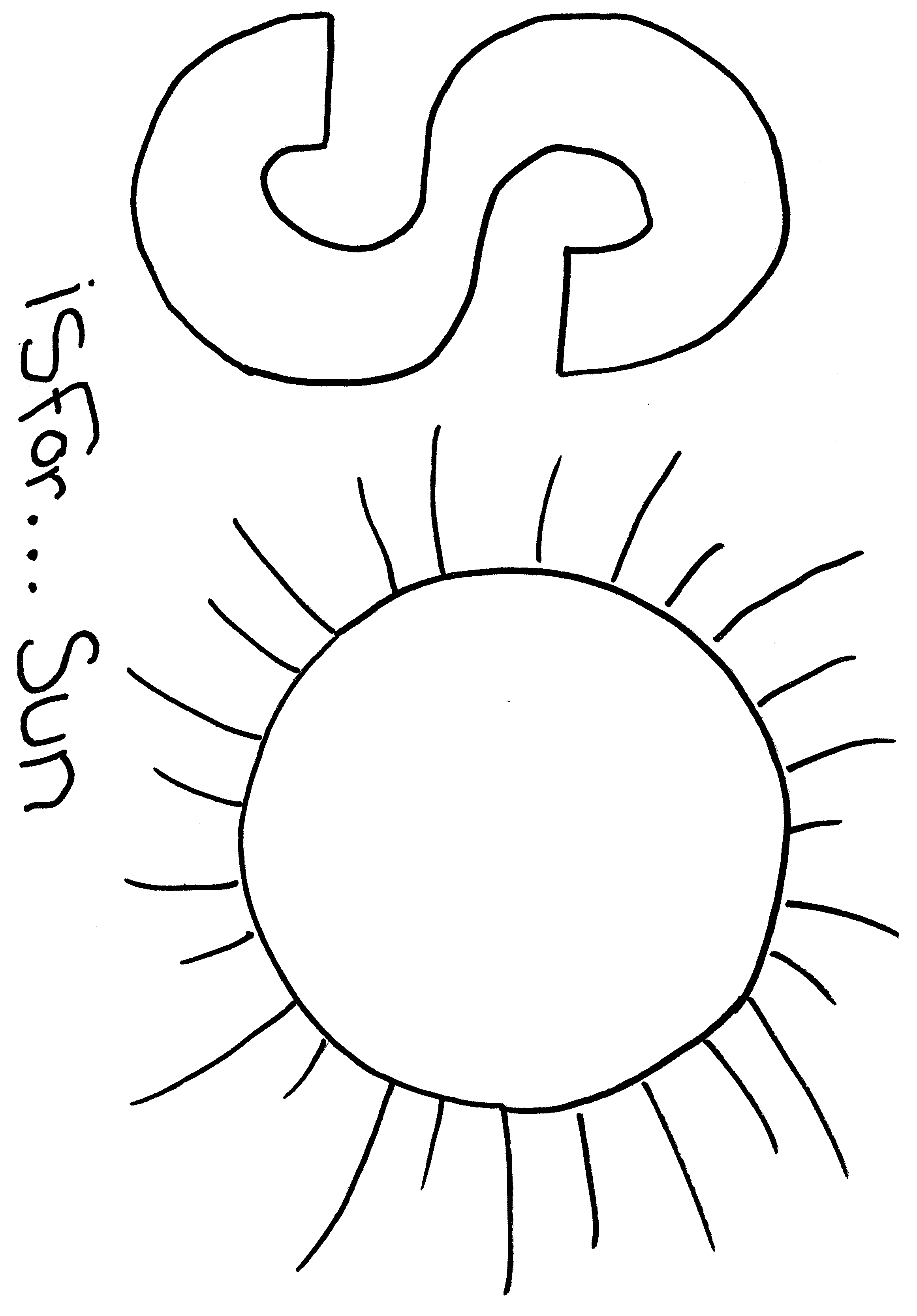 free family activity - alphabet coloring page featuring the letter S
