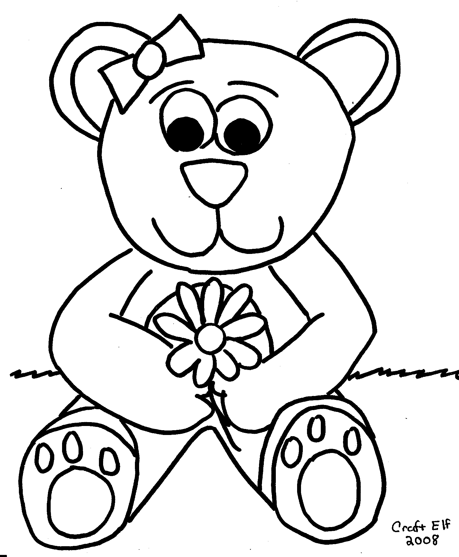 great kids activity with crayons - color a teddy bear