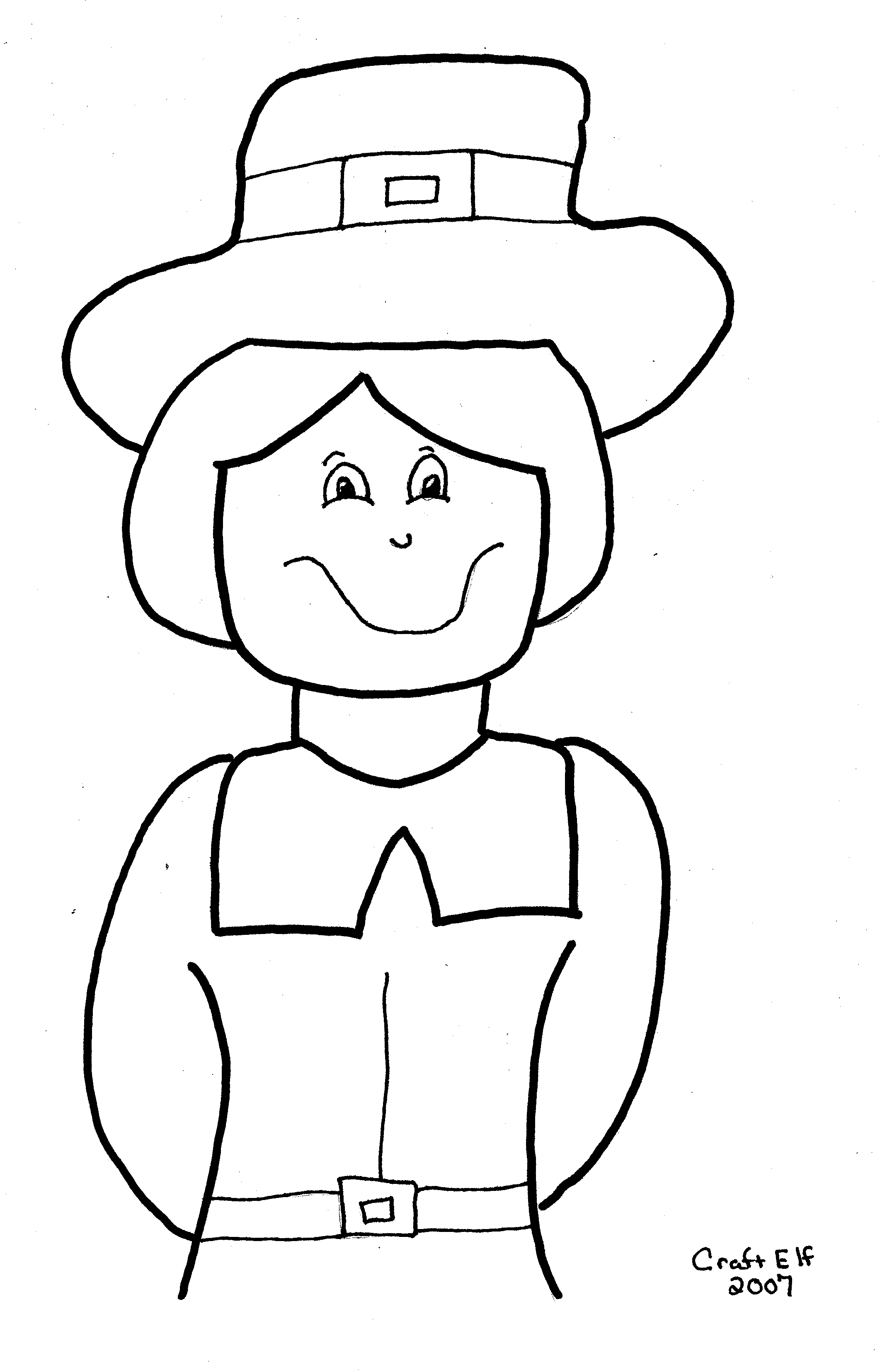 free pilgrim boy coloring page