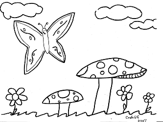 Summer Coloring Pages  Kids on Free Spring   Summer Coloring Pages From Craft Elf