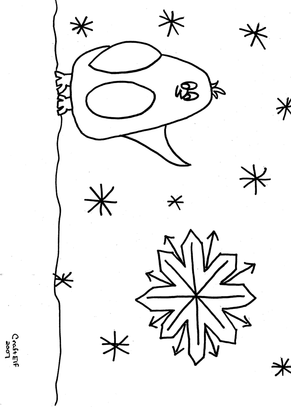 free Waddles the penguin coloring page
