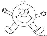 Free coloring page - smiley guy - fun easy kids activity