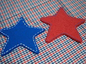 Craft star shaped coasters for your 4th of July BBQ