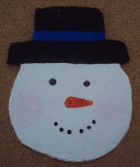 Learn to craft a snowman coaster from cork and paint with our free instructions and a full size pattern