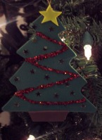 Learn to make a Christmas tree ornament from craft foam - easy kids craft