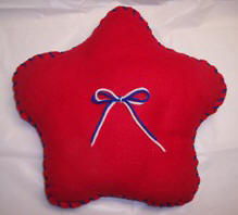 Teach kids to sew wtih this free easy star pillow pattern and instructions.