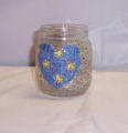 Free Instructions to Craft this candle holder to hold a tea light - made from a recycled baby food jar