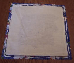 Add a second piece of muslin and a bead of glue - making cinnamon coasters