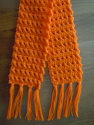 Crossed Double Crochet Scarf