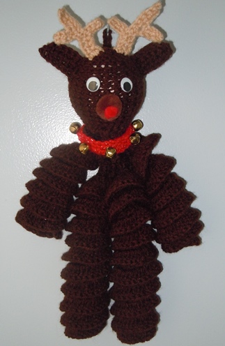 Christmas crochet pattern - reindeer decoration