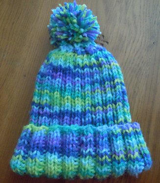 child's rib knit hat knitting pattern