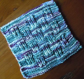 shingle stitch dishcloth knitting pattern