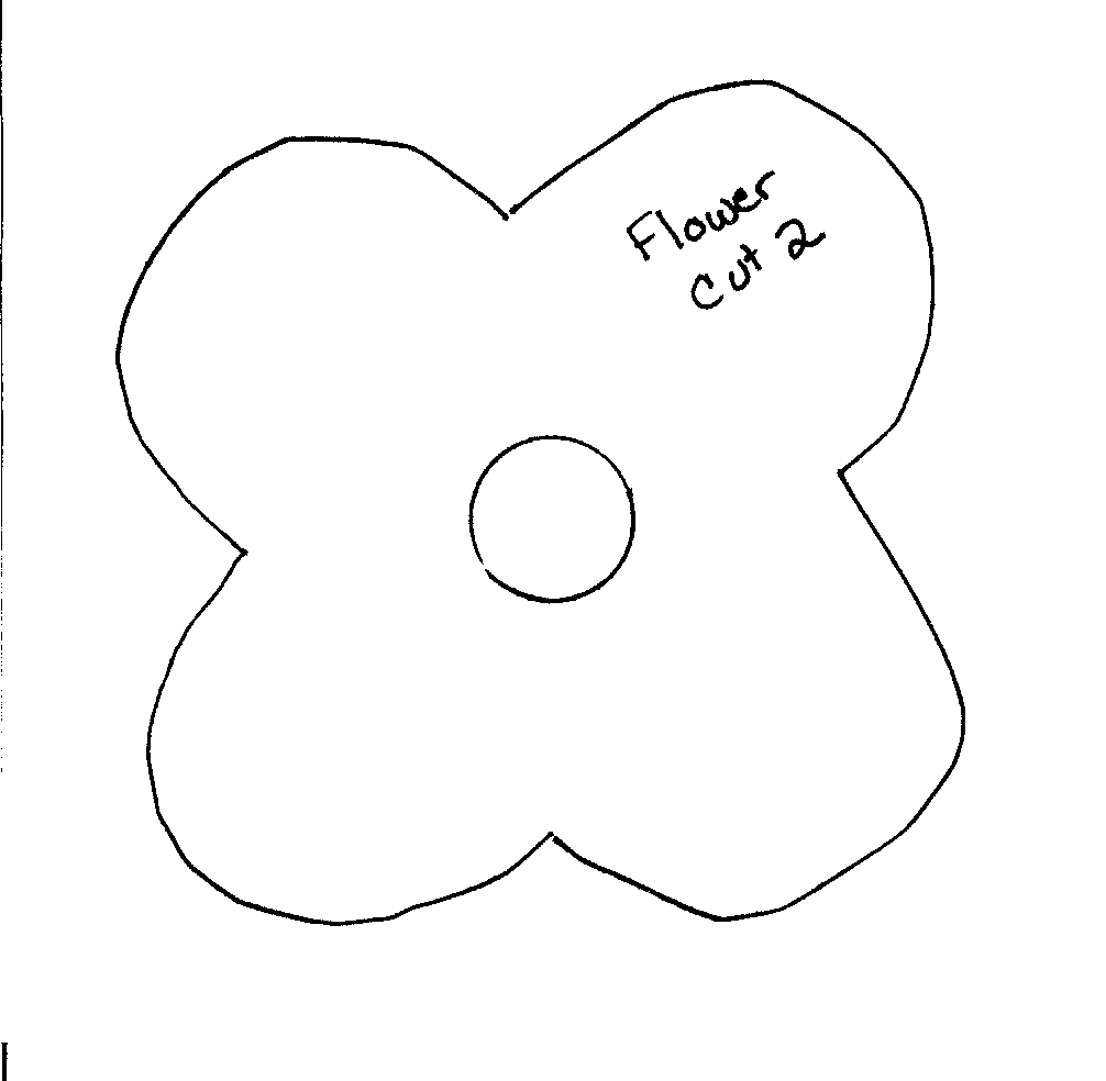 free pattern 2 for flower napkin ring from felt