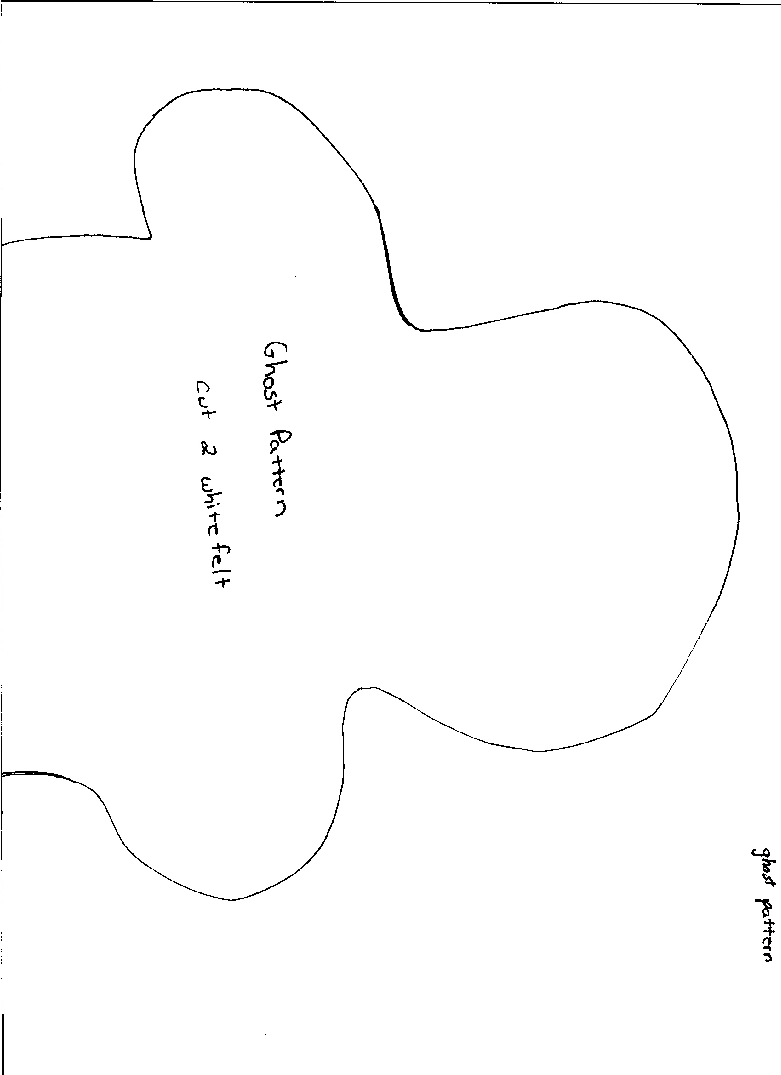 Full size pattern - learn to sew ghost #1