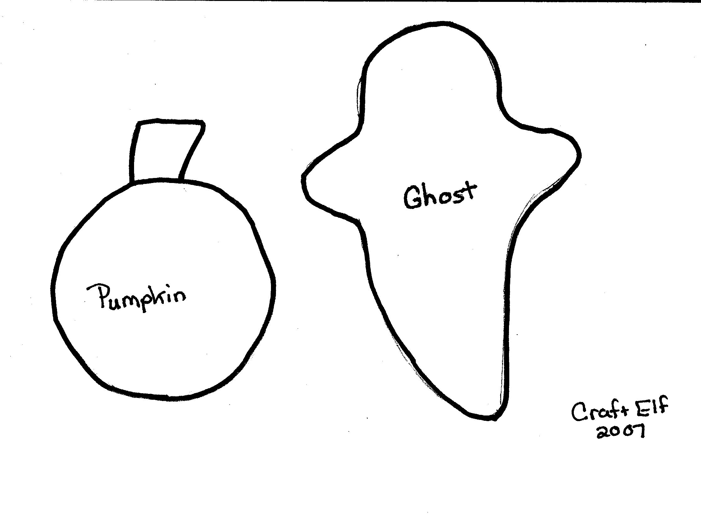 free pattern to make pumpkin and ghost decorations from pipe cleaners