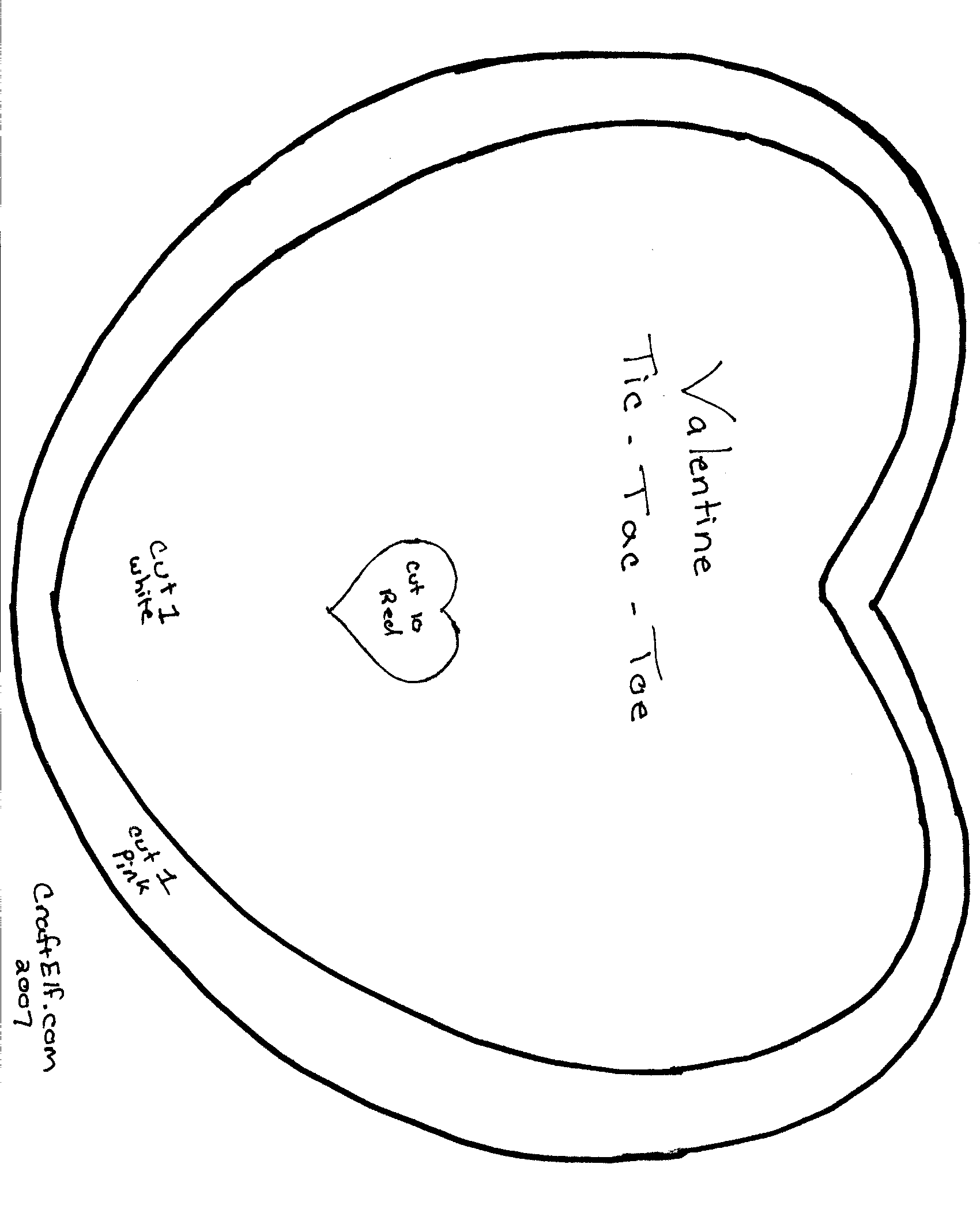 free heart pattern - tic tac toe