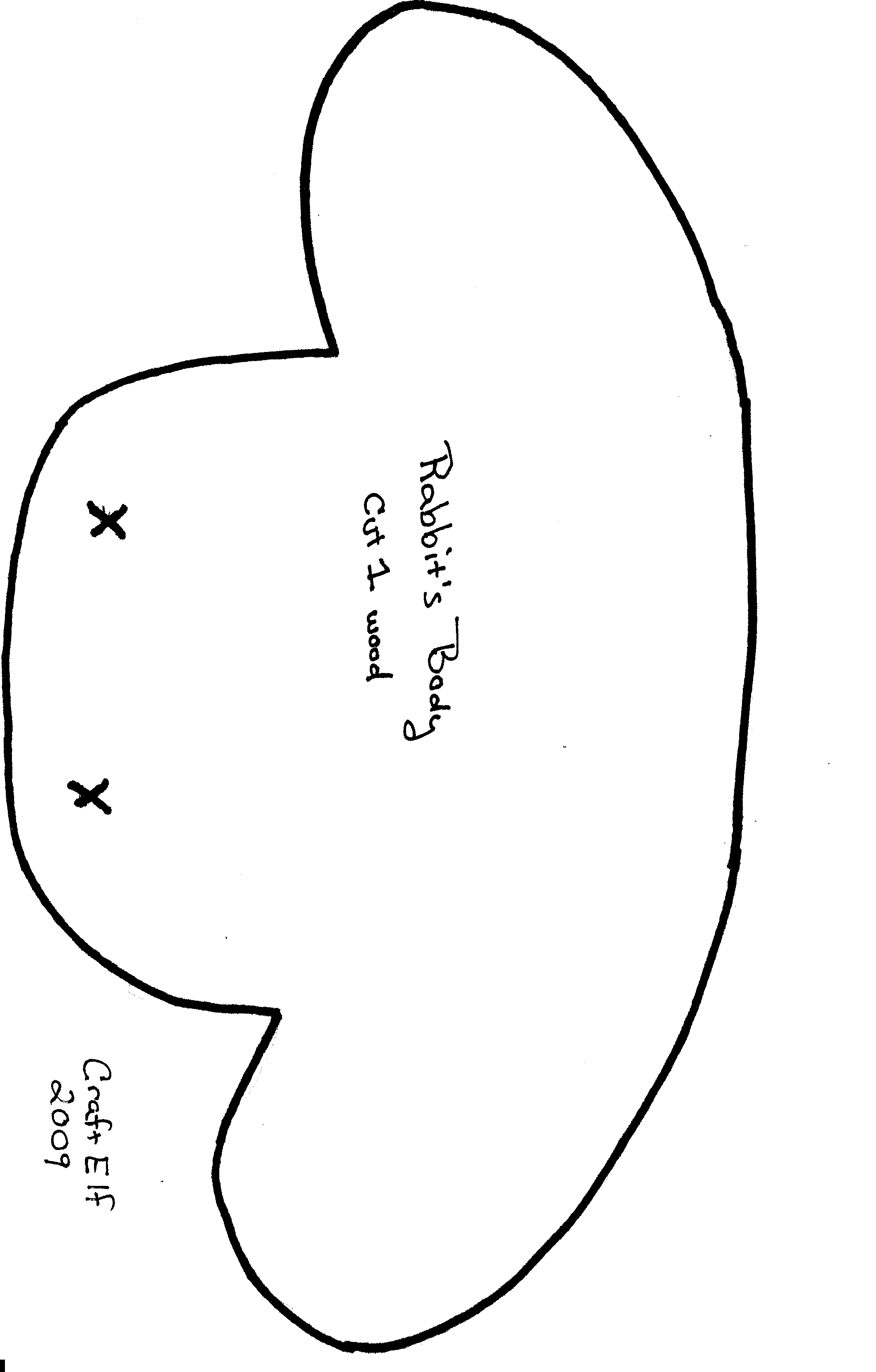 Bunny body pattern