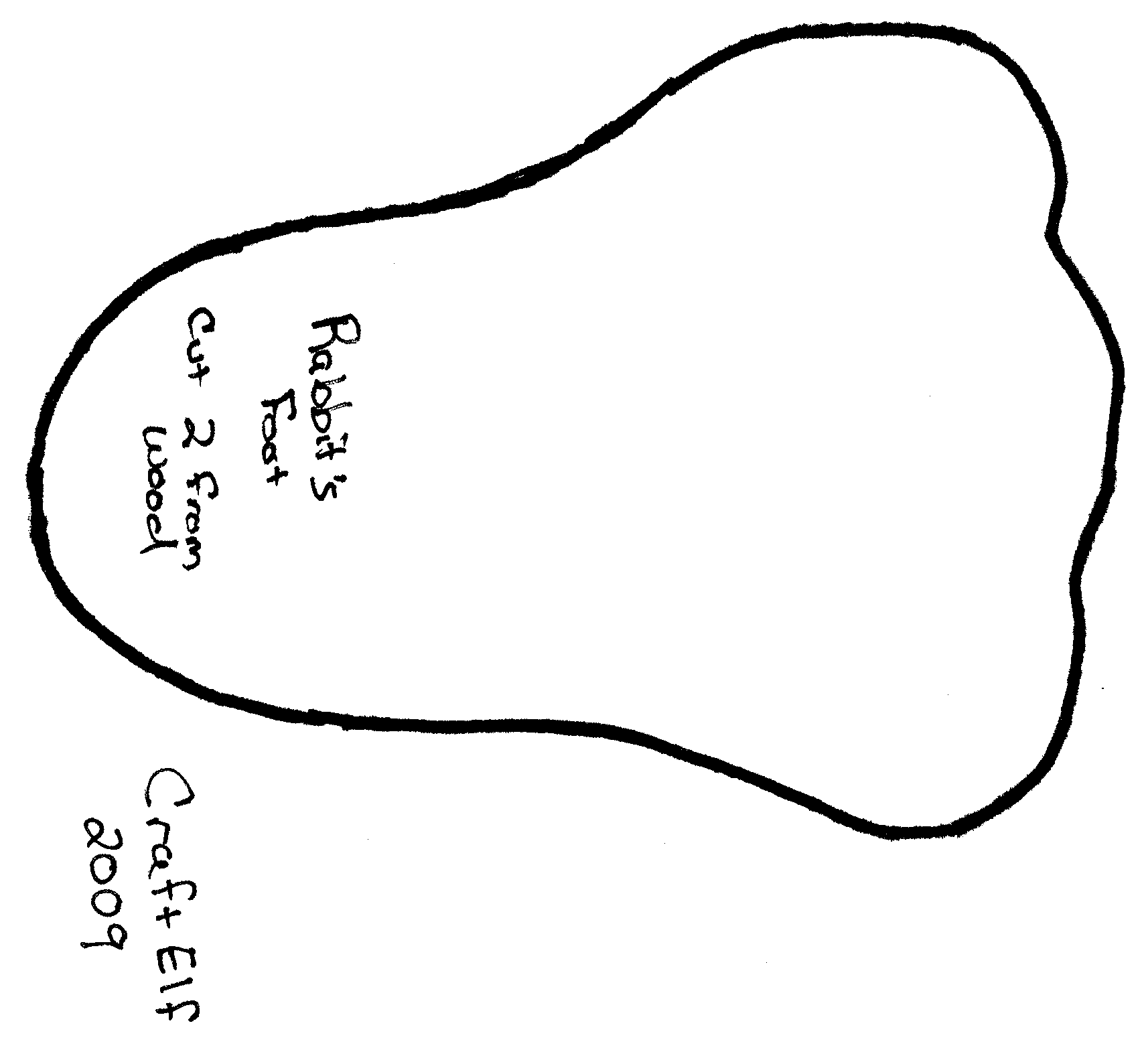 bunny foot pattern