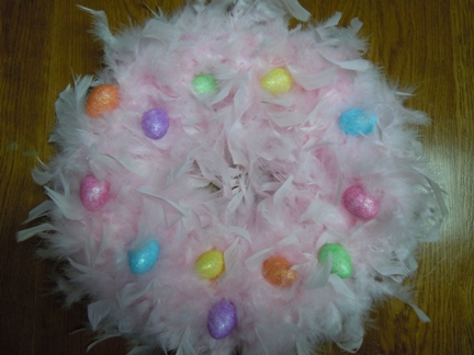 how to make an easter egg wreath