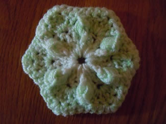 flower in a hexagon crochet pattern