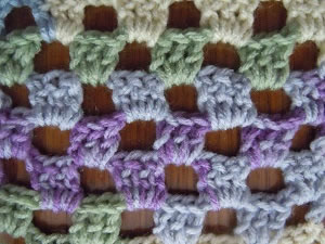 open checkers crochet pattern