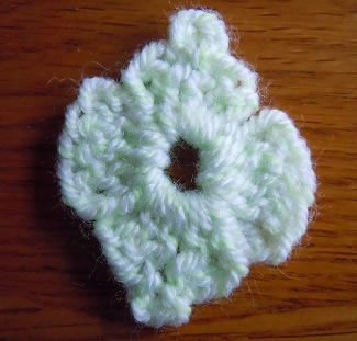 shell cluste crochet motif