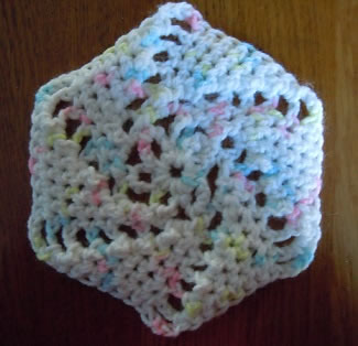 spiral hexagon crochet motif