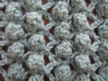 zigzag popcorn crochet pattern