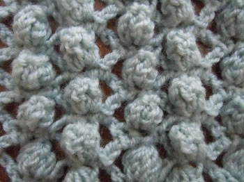 zigzag popcorn crochet stitch pattern