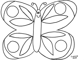 Butterfly Coloring Pages - Original Contemporary Art :: Karen's Whimsy