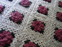 rose granny square crochet pattern