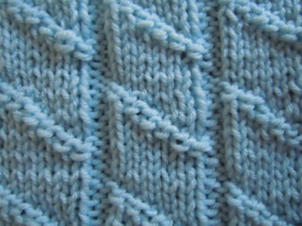 Slanted bamboo knitting stitch; how to knit