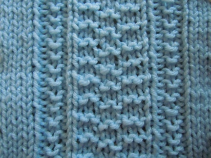 Triple wave knitting stitch; how to knit
