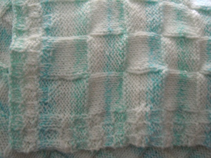 How to knit, Checkerboard knitting pattern for baby blanket