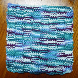 checkerboard pattern, how to make a cotton dishcloth